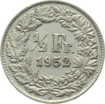 1/2 Franken 1952 B